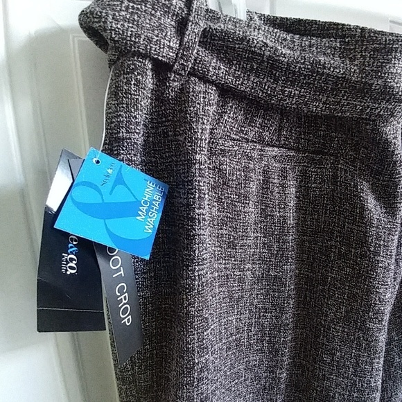 Style & Co brown tweed boot cropped cuff pant 16 p - Picture 5 of 5